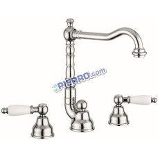 Batteria lavabo con scarico automatico rubinetto ceramica EMMEVI 121643