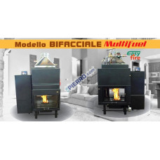 Termocamino modello Multifuel bifacciale psu / prisma 24000 - 29500 kcal ETAKAMINI ITALIA