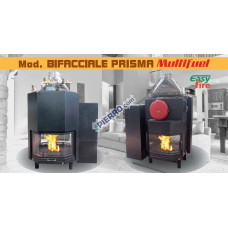 Termocamino Multifuel bifacciale psu / prisma / 16:9  Easy Fire  24000 - 29500 kcal ETAKAMINI ITALIA