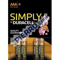 Batterie Duracell Simply mini stilo confezione 4 pezzi batteria