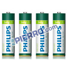 ESAURITO Batterie PHILIPS long life stilo confezione 4 pezzi batteria